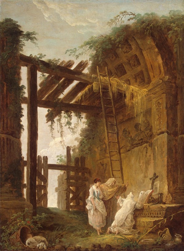 At the Hermits by Hubert Robert